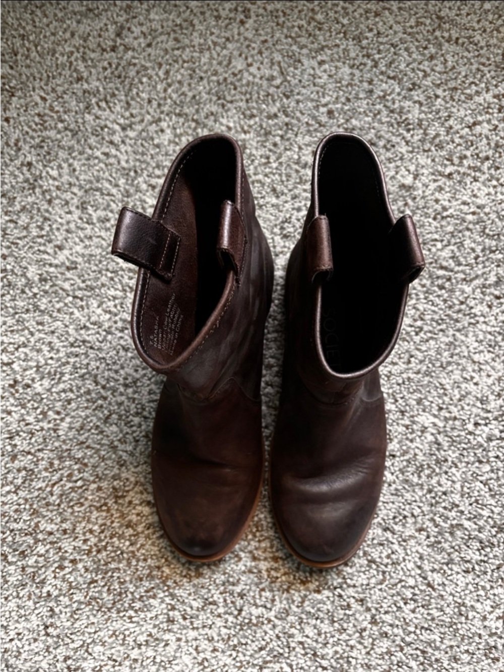 Sole Society Brown Leather Ankle Booties 7 - Picture 8 of 10